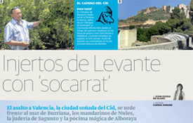 Primera página del reportaje `Injertos de Levante con Socarrat´ Primera página del reportaje `Injertos de Levante con Socarrat´