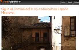 Entrada del blog porconocer.com dedicada al Camino del Cid Entrada del blog porconocer.com dedicada al Camino del Cid