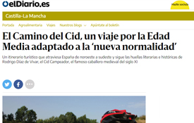 Captura de pantalla del reportaje sobre el Camino del Cid publicado en eldiario.es Captura de pantalla del reportaje sobre el Camino del Cid publicado en eldiario.es