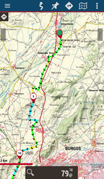 Una de las rutas del Camino del Cid que están disponibles en la aplicación Una de las rutas del Camino del Cid que están disponibles en la aplicación