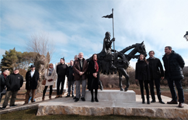 Un momento de la inauguración de la estatua del Cid en Caleruega (Burgos) Un momento de la inauguración de la estatua del Cid en Caleruega (Burgos)