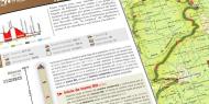 Todas las rutas BTT disponen de una topoguía que puedes descargarte gratuitamente desde la página dedicada a cada ruta. Las topoguías se actualizan anualmente y contienen mapas, perfiles, descripción del camino, talleres de bici, puntos de sellado del salvoconducto, etc. ¡No salgas sin ellas! / UTM Desarrollos.