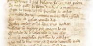 Tras la muerte del Cid comenzó a propagarse su leyenda de boca en boca gracias a juglares y poetas. La manifestación literaria más importante fue el Cantar de mío Cid, un poema de gesta anónimo escrito a finales del siglo XII o principios del XIII. Imagen: una de las hojas del manuscrito del Cantar, que hoy se conserva en la Biblioteca Nacional.
